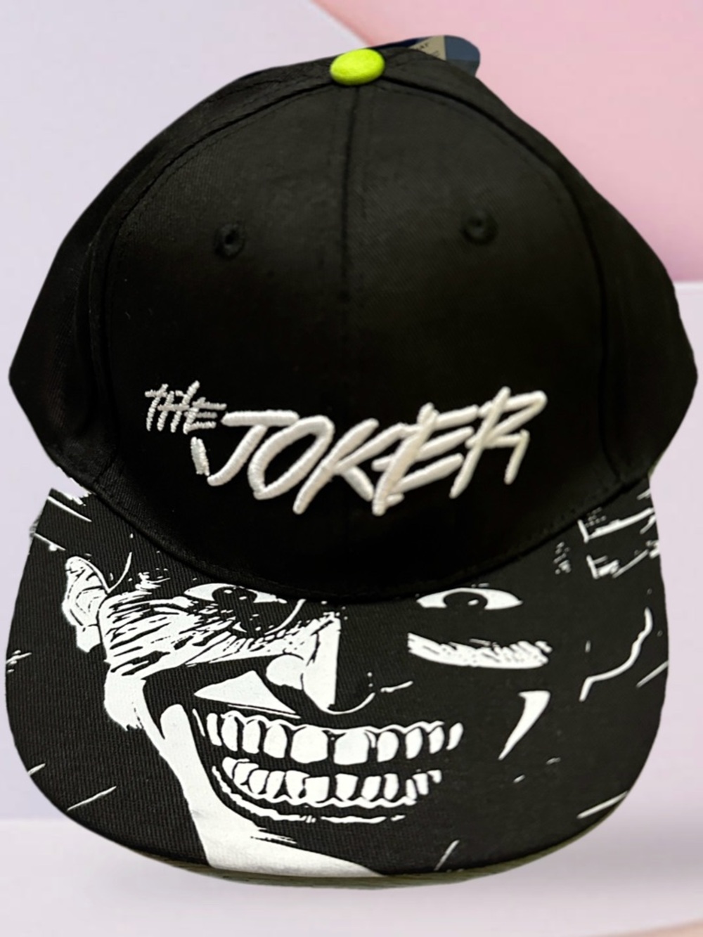 Batman DC Comics Black and White The Joker Graphic Snapback